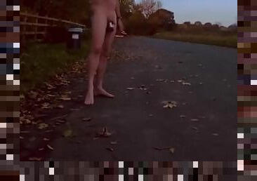 Nude in road
