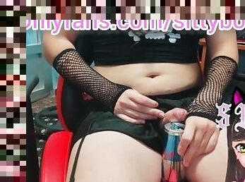 Gamer Sissy femboy jerks off