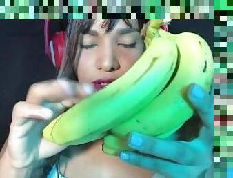 ASMR ????SEXY LICK Banana and Yogurt ???? Eating