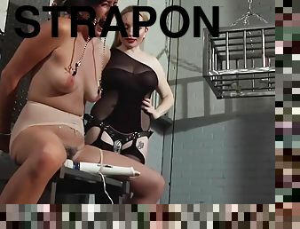Sex Slave Training Pays Off With Strapon Fucking