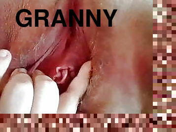 Granny begs for a cock in her pussy