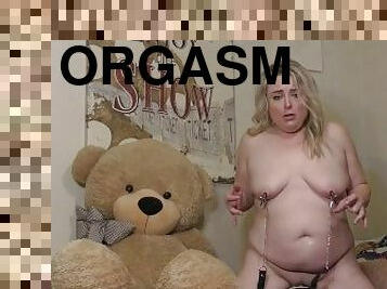 masturbation, orgasm, amatör, milf, mamma, bbw, knubbig, sprut, blond, mor