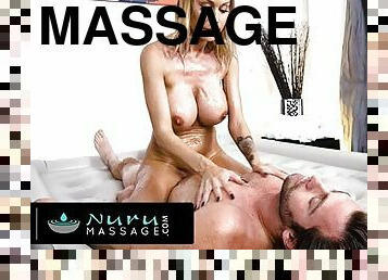NURUMASSAGE She Must Satisfy The Horny Massage Therapist's Big Pole