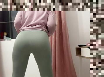 Twerking and farting in tight yoga pants (Full clip on my official page)