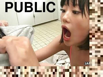 Sex maniac uta kohaku attacks poor boy in public restroom