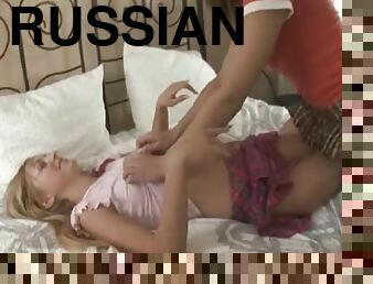 Russian Teen Sisters Share Anal
