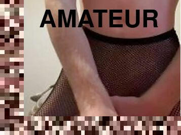 Fat dick and fishnets
