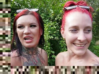 Amateur POV threesome outdoors – Aspen Jade & Sabien Demonia - Secret Nude Beach In Prague