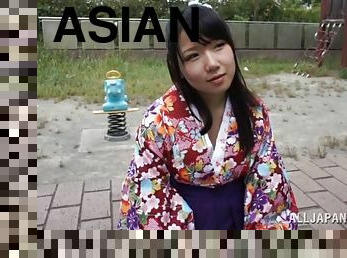 Asian Babe Gives A Hot POV Blowjob In Her Sexy Kimono