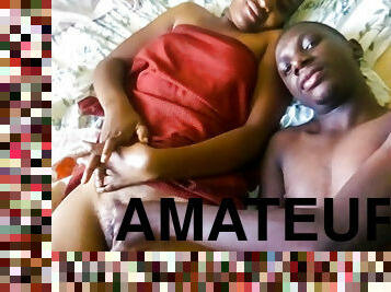 Real Amateur African Couple Homemade Sex Tape with Ebony girl Riding BBC