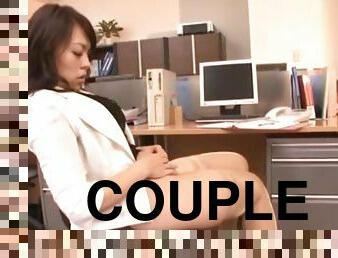 Homemade video with a babe wearing stockings - Reiko Nakamori