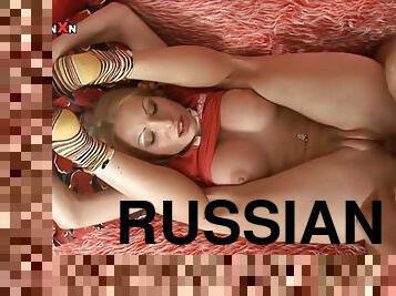 Stunning Russian Bombshell Jenny Simpson Takes Dick and Toy in Her Ass