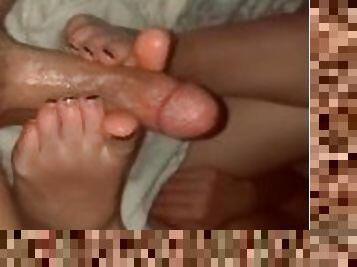 Amateur Teen Footjob