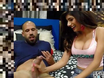 Arab babe Mia Khalifa tries hard to take BBC Arab, big tits, exclusive, HD porn, hardcore, interracial, pornstar