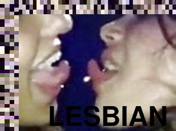 lesbiete, skūpsts, itāļu, klubs