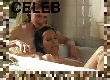 Sexy Erin Daniels and Hot Lauren Lee Smith Naked in The Bathtub