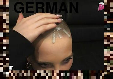 German skinhead teen get cum on head after blowjob