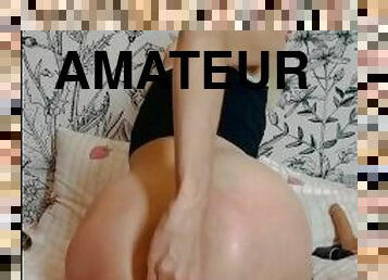 masturbation, orgasme, chatte-pussy, amateur, anal, point-de-vue, blonde, serrée, solo, douleur