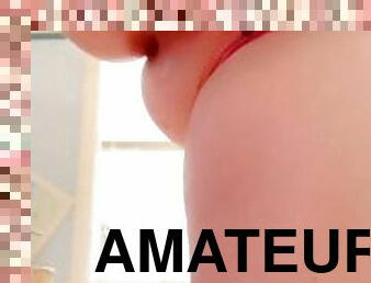 gros-nichons, masturbation, orgasme, amateur, ejaculation-sur-le-corps, ados, jouet, rousse, salope, chevauchement