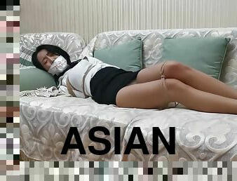 asiatique, ados, bdsm, fétiche, minuscule, brunette, ados-asiatique