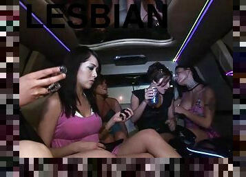 borracha, fiesta, lesbiana, coche, follando-fucking, realidad, cuero