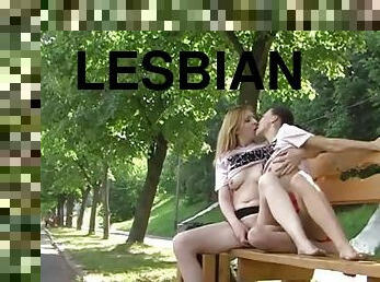 Lesbians like to play in public