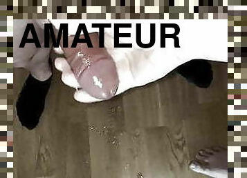 amateur, ejaculation-sur-le-corps, énorme-bite, gay, maison, branlette, couple, ejaculation