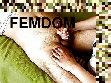 orgazam, žestoko, kamera-cum, femdom