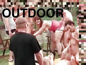 Velvet Swingers Club outdoor orgy