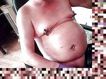 Transgender with bizarre pierced nipples A