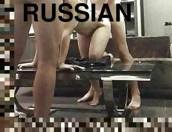 Russian wife in threesome