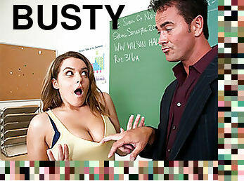 Busty Natasha Nice Sucks Cock and Gets Fucked by a Horny Teacher