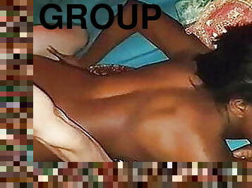 gangbang, française, sexe-de-groupe