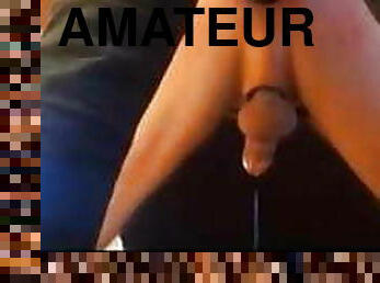 gode-ceinture, femme, amateur, anal, jouet, maison, mari, gode, maîtresse, lait