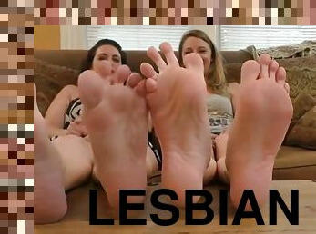 2 Women Compare Feet