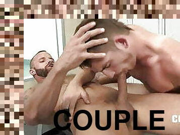 anal, gay, couple, musclé