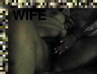 Wife playing with her pussy