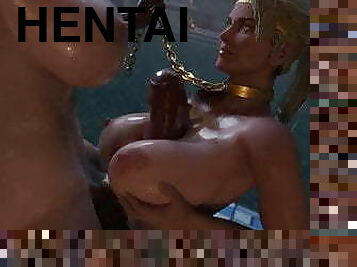 3D Sindel and Sonya Boobjob