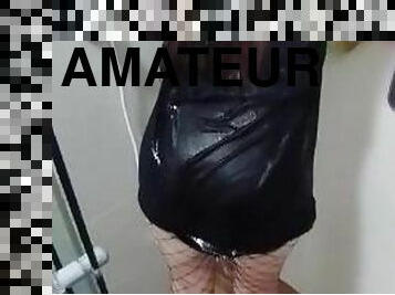 baignade, amateur, maison, couple, résille, fétiche, douche, sexe-habillé, humide