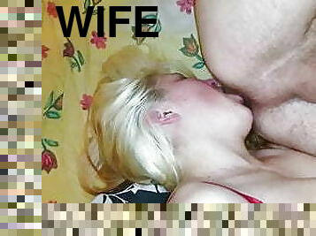 blonde wife licks husbands asshole 