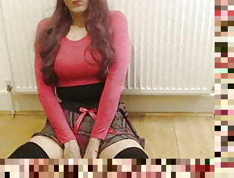 Sexy Sissy Trap Femboy Slut Plays With Her BigCock Adultwork