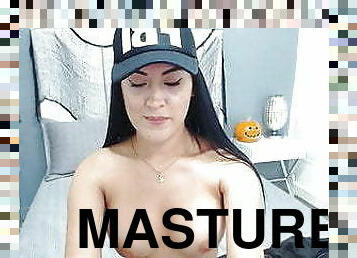 masturbation, latina, webcam