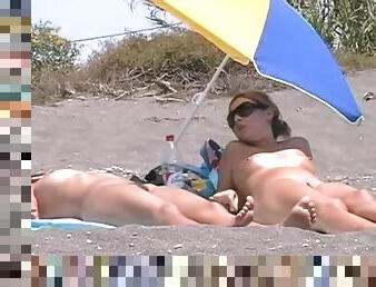 Beach nudist babes exposed by hidden cam