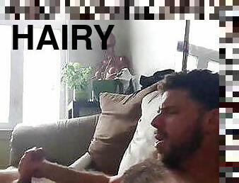 Cam Cum: Daddy Covers His Hairy Chest