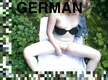 Fun with German chick in the woods