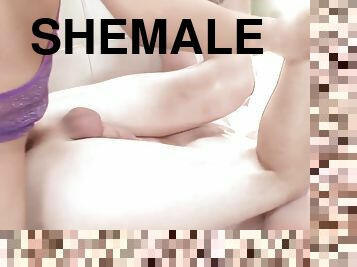 SHEMALE-TRANNY - She fucks him