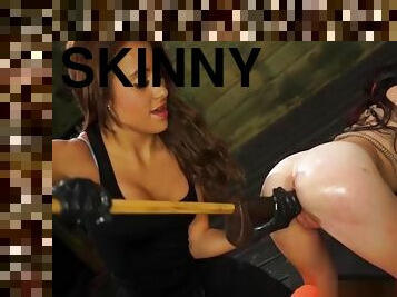 Skinny Lez Fucked Hard by Her BDSM Gf