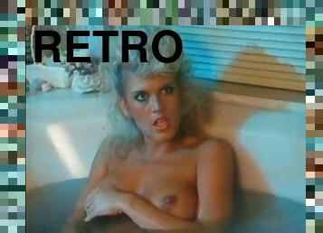 Retro bathing beauty joins him in bed for sex