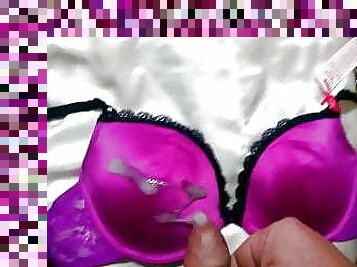 cum small satin cup bra