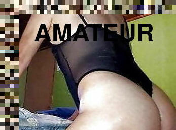 culo, amateur, anal, juguete, paja, medias